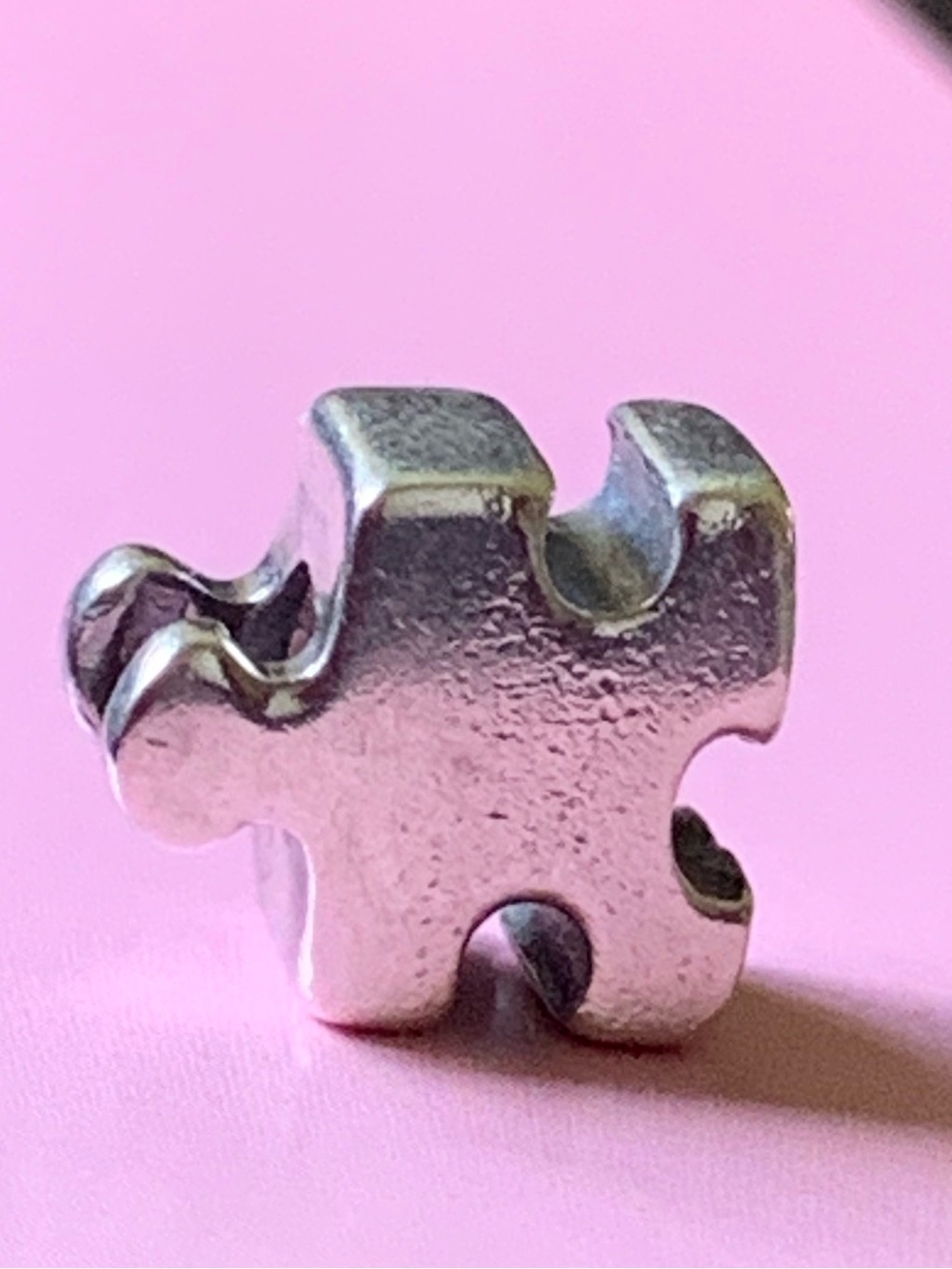 Authentic Retired Chamilia Autism Puzzle Piece Charm (GA-77)